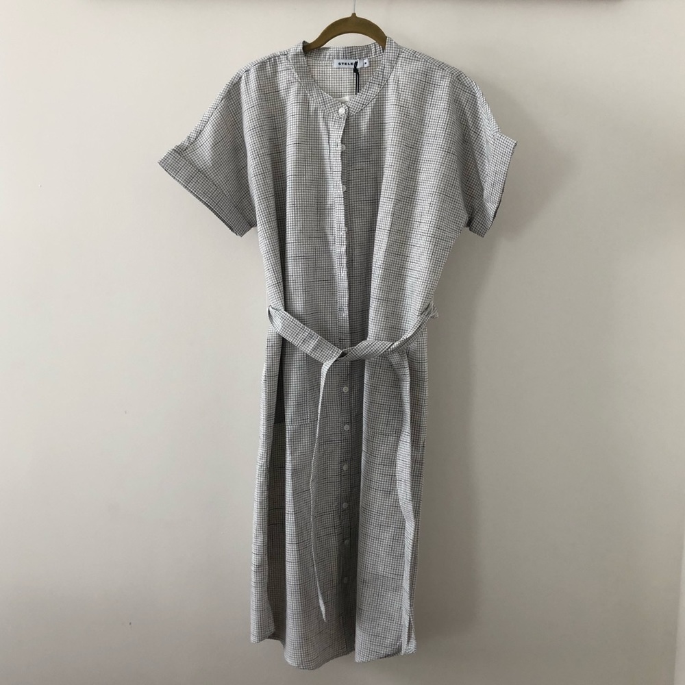 STELEN  Tie waist shirt dress Medium